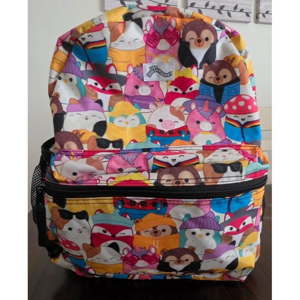 Squishmallows Bioworld Backpack All Over Character Print 18" Multicolor 2023